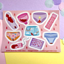 Load image into Gallery viewer, Period Positivity Glitter Sticker Sheet
